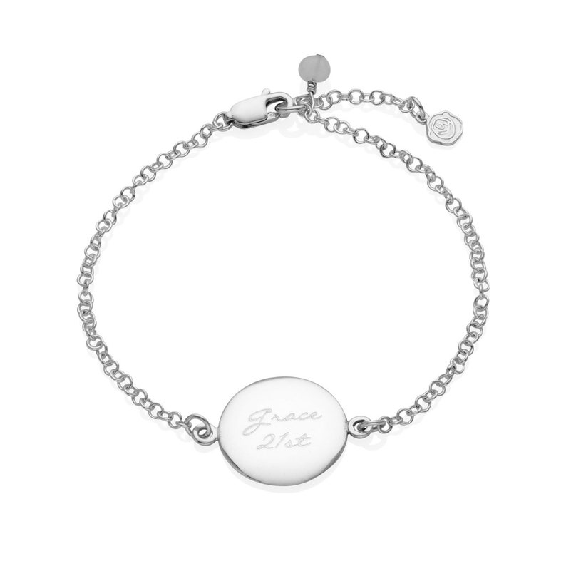 Personalised Engraved Disc Bracelet image 4