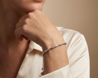 Silver Morse Code Bracelet | Personalised Secret Message