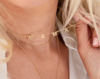 Personalised Gold Little Letters Necklace