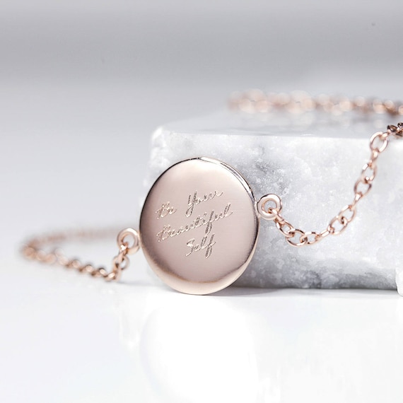 Disc bracelet engraved best sale