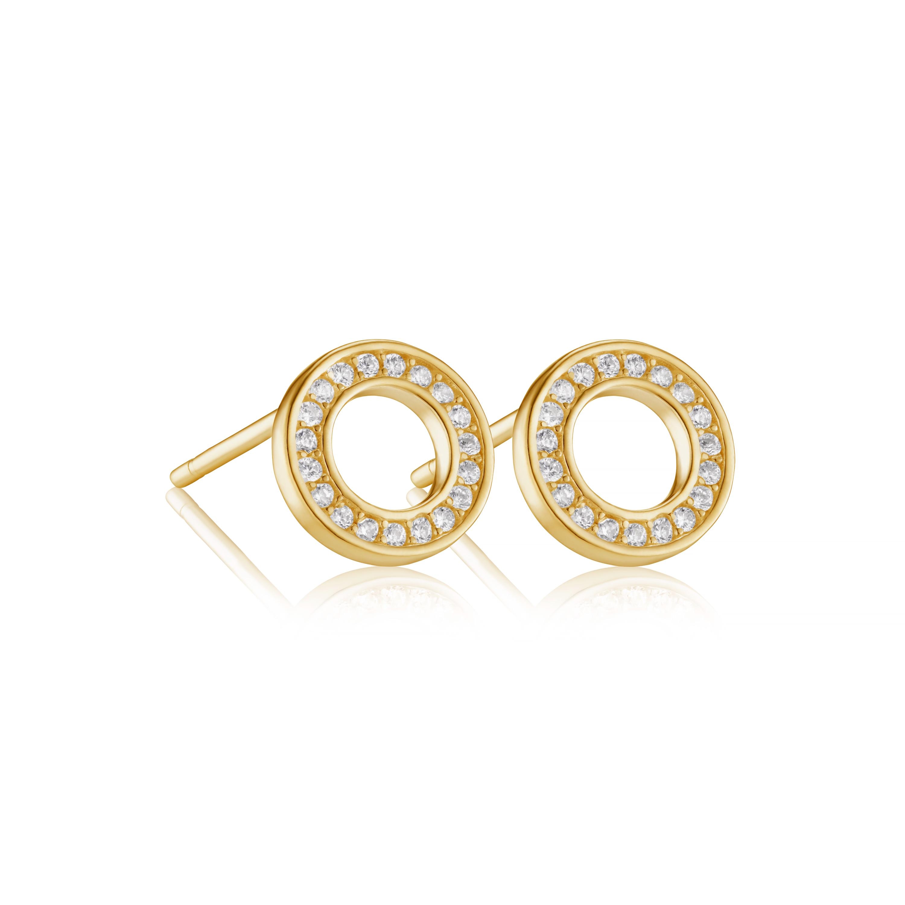 Sterling Silver Circle Stud Earrings - Etsy