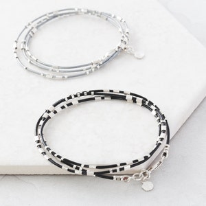 Custom Ladies Silver Morse Code Bracelet, Leather morse code friendship bracelet, Custom message jewellery, Ladies secret message bracelet
