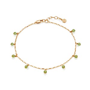 August Peridot Birthstone Anklet image 2