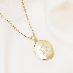 Personalised Gold Oval Initial Necklace image 4