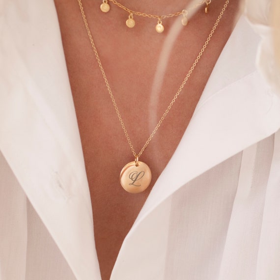 Personalised Initial Script Necklace - Etsy
