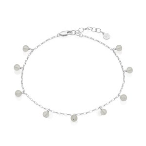 April Rock Crystal Birthstone Anklet image 8