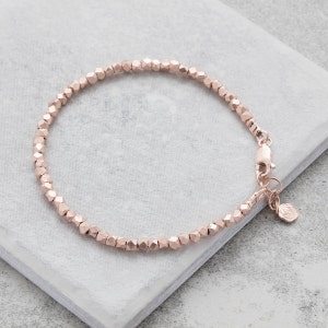 Rose Gold Nugget Bracelet, Rose gold bracelet, Dainty bracelet, Wrap bracelet, Moms, Mothers Day Jewellery, festival bracelets, Mum Gifts