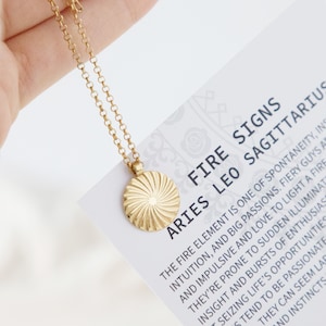 Personalised Fire Sign Silver Pendant Necklace