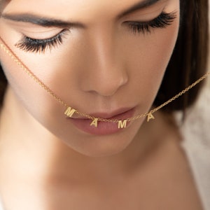 Personalised Gold Little Letters Necklace