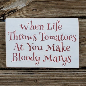 Bloody Mary Sign, Bloody Mary Gift, Bloody Mary Bar Sign, Bar Decor, Bar Sign Wood, Drink Gifts, Kitchen Sign, Tiki Bar Sign, Wood Sign