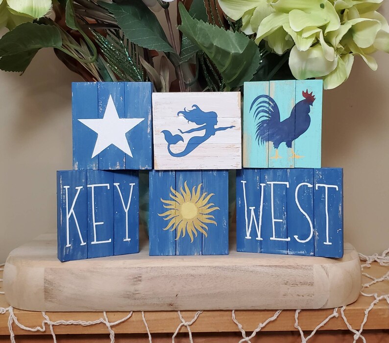 Key West Sign Key West Gift Key West Rooster Tiered Tray Etsy