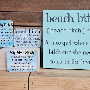 Funny Beach Sign, Beach Gift, Beach Decor, Beachy Sign, Beach Wood Sign ...