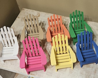 Mini Adirondack Chair: Colorful Beach House Tiered Tray Decor