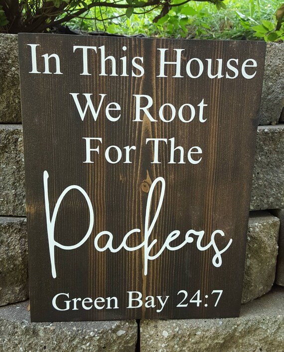 Packers Wood Sign Green Bay Packers Decor Packers Gift Etsy