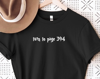 Turn to Page 394 T-Shirt, Wizard Shirt, Unisex Shirt, Crewneck Shirt, Wizard Shirt, Wizard School Shirt, Wizardry Shirt, Witchcraft Shirt