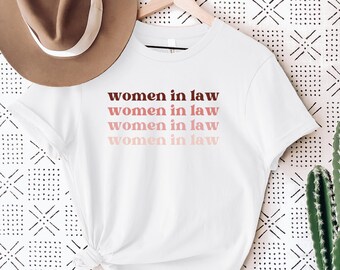 T-shirt femme en droit, chemise avocate, cadeau avocat, remise des diplômes de faculté de droit, chemise avocate, T-shirt faculté de droit, chemise étudiant en droit