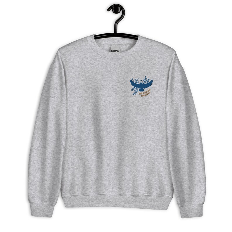 Wit Beyond Measure Embroidered Sweatshirt, Eagle Sweatshirt, Wizard House Shirt, Wizard School Sweatshirt, Magic School, Unisex Crewneck