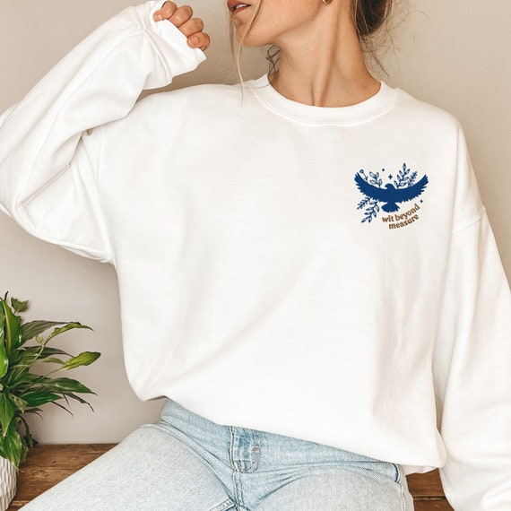 Wit Beyond Measure Embroidered Sweatshirt, Eagle Sweatshirt, Wizard House Shirt, Wizard School Sweatshirt, Magic School, Unisex Crewneck