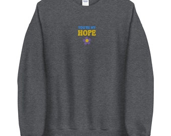 Embroidered Hope Sweatshirt K Pop Sweatshirt K Pop Merch K Etsy