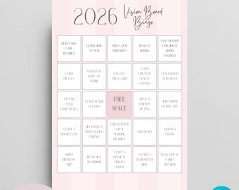 Vision Board Bingo | Editable Canva Bingo Template | 2026 Goal Planner ...
