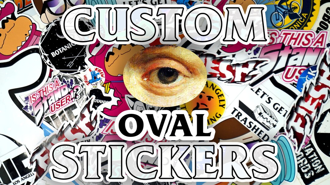 Custom Oval Stickers Vinyl Sticker Labels Bulk Custom Stickers Oval Etsy