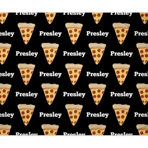 Personalized Pizza Blanket with Name Custom Font and Colors Perfect gift for babies, toddlers, & teens image 3