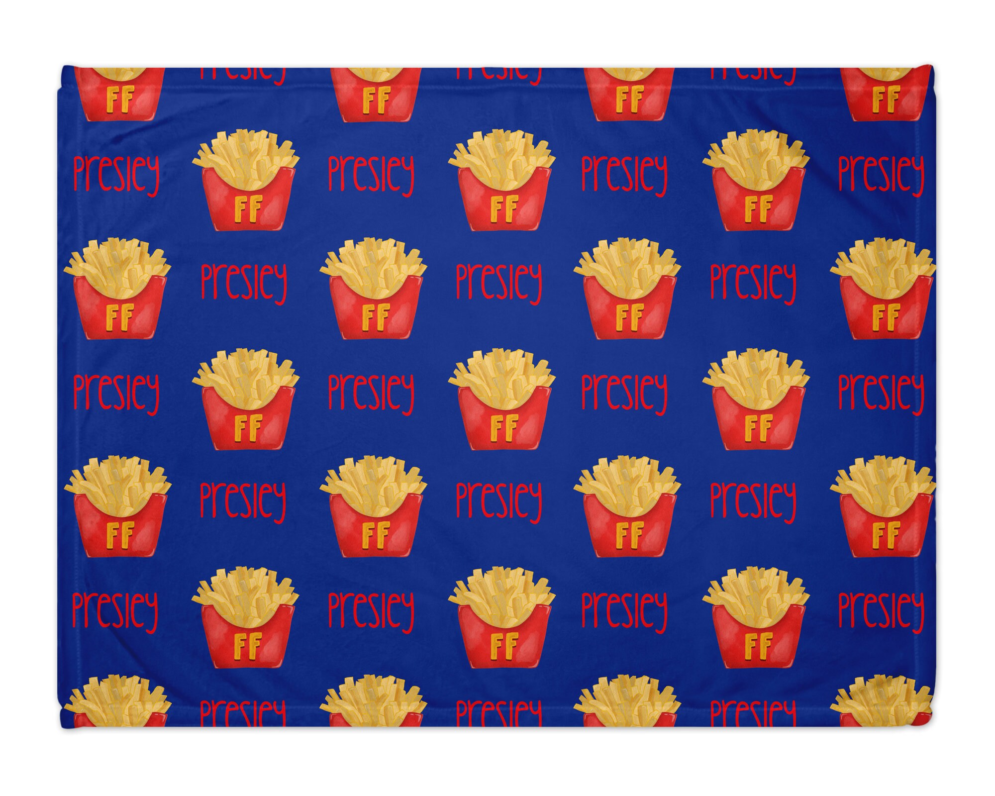 Personalized French Fries Blanket With Name Custom Font and Etsy