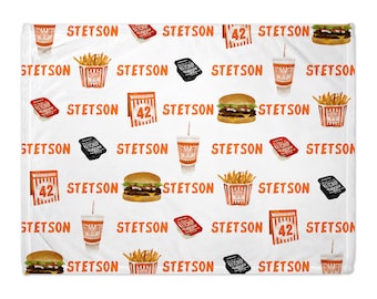 Whatablanket - Personalized Whataburger Blanket with name - Custom Font and Color Options - Whataburger Gift