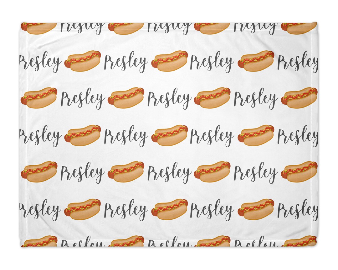 Personalized Hot Dog Blanket With Name Custom Font and Etsy