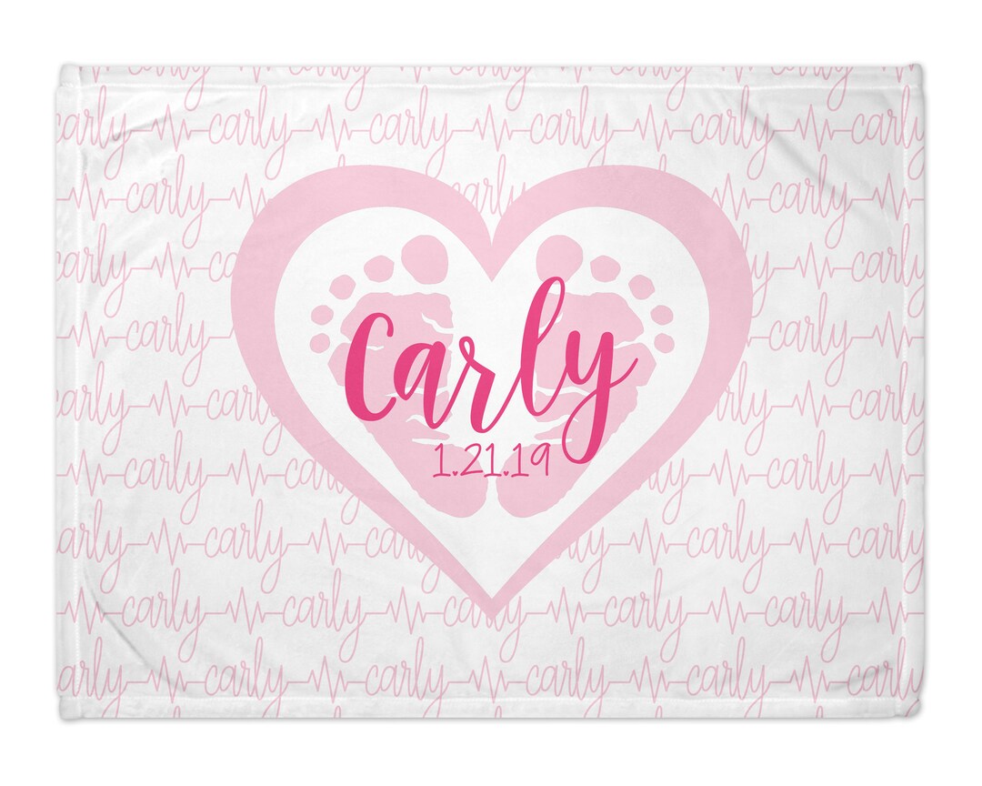 NICU Blanket Personalized With Name Premature Baby Custom Font and