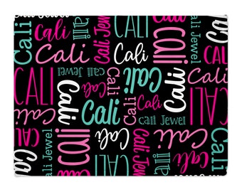 Personalized Name Blanket - Custom Fonts & Colors!