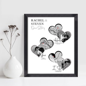 Personalisierte Karte Foto Hochzeitsgeschenk, verlobt verheiratet, Karte Drucken, Papier Hochzeitstag Geschenk, Valentinstag Geschenk, Geschenk für das Paar