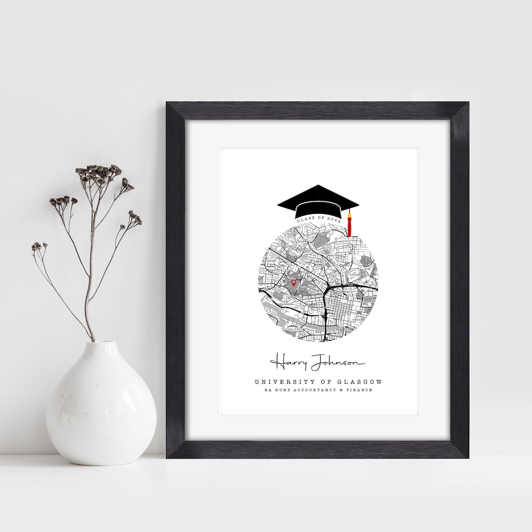 Graduation Print Map Gift | Graduation Gifts | Congratulations ...