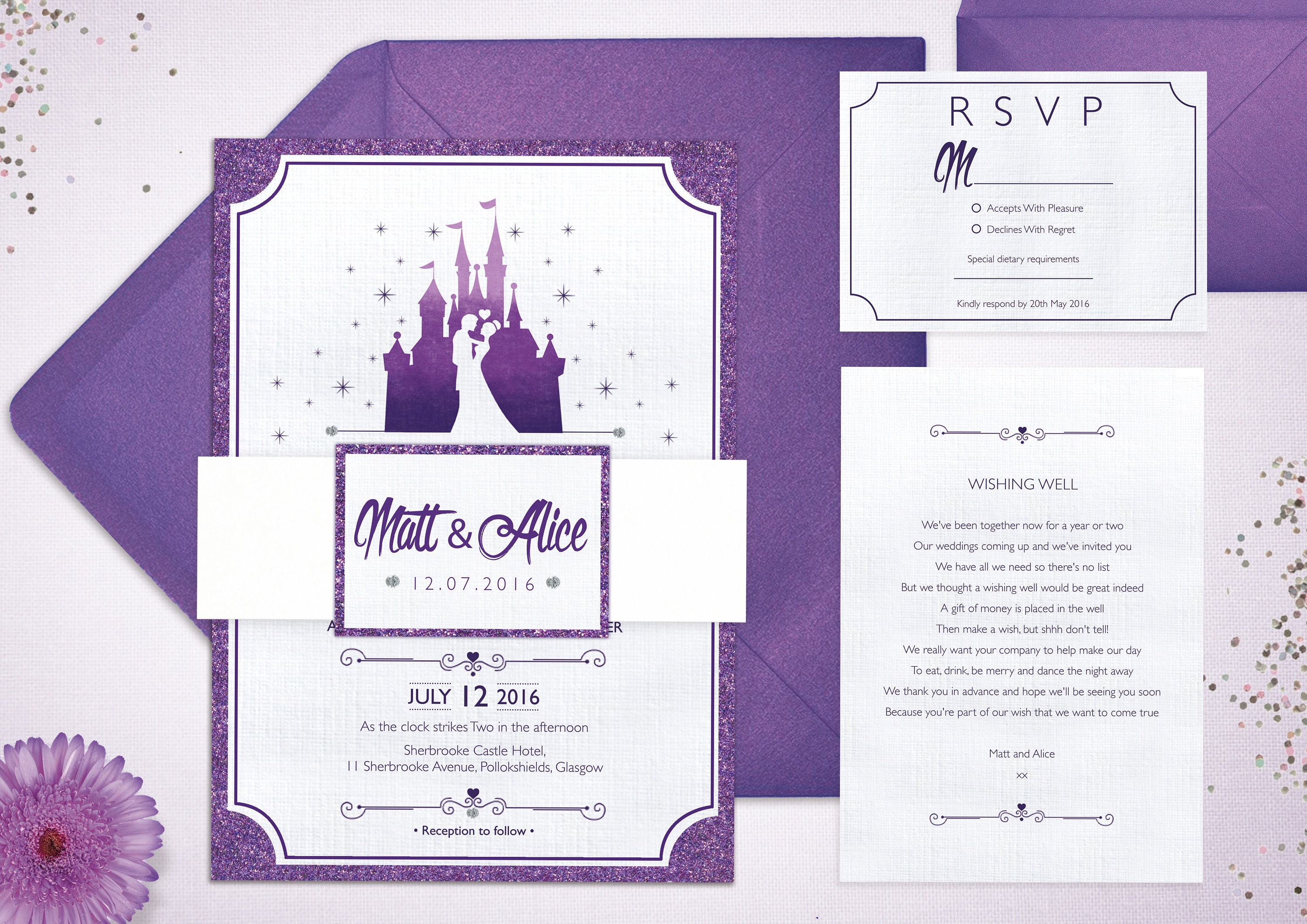 Fairytale Wedding Invitations Fairytale Castle Customised Etsy