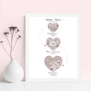 Hochzeitsjubiläum Geschenk für sie ihn paar, personalisierte Karte Geschenk, verlobt verheiratet, unsere Geschichte Geschenk, erste Jahrestag Geschenk
