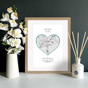 Personalisierte Jubiläumsgeschenk Druck | Erster Hochzeitstag Geschenk | Karte Geschenk für ihre Frau Mann Freundin | Personalisiertes Hochzeitsgeschenk