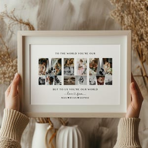 Personalisiertes Fotogeschenk für Mama, Fotocollage zum Muttertag, Geburtstagsgeschenk für Mama, Geschenk für die Mutter, Erster Muttertag, gerahmt