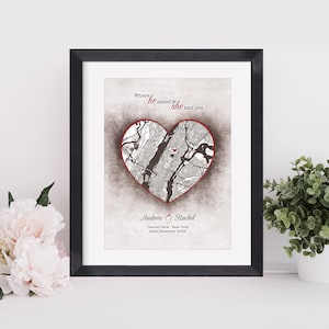 Verlobung Karte Geschenk | Jeder Ort Karte Drucken | Personalisierte Verlobung Hochzeit Geschenk | Lage Verlobung | Gerahmte Karte Druck | Sie hat Ja gesagt