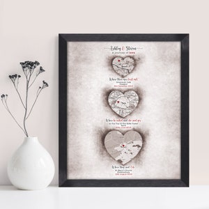 Personalisierte Karte Geschenk | Met Verlobt Verheiratet | Karte Drucken | Personalisiertes Hochzeitsgeschenk | Jubiläumspapier | Verlobung Geschenk | Jubiläumsgeschenk