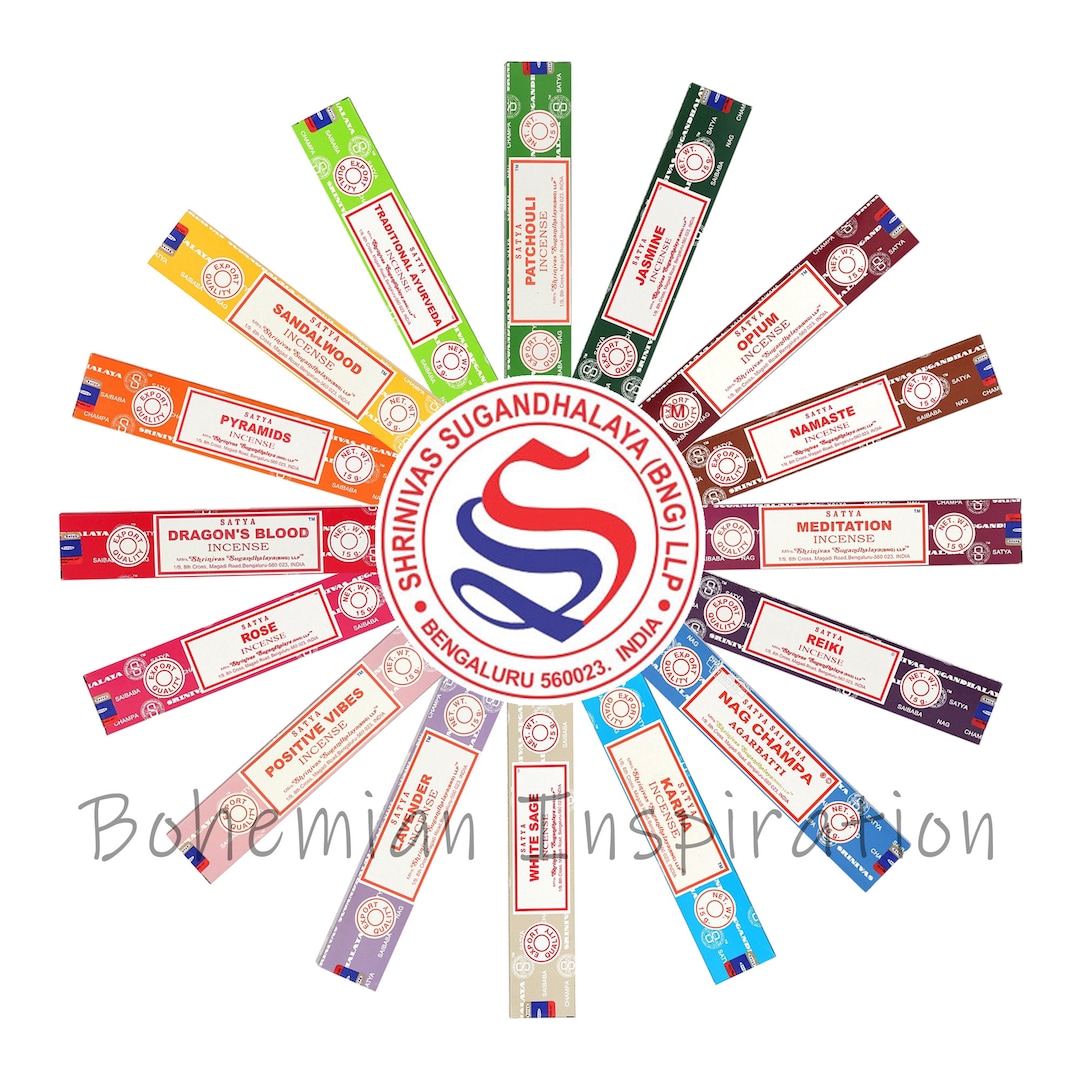 Satya Incense Sticks Nag Champa Joss 15g Original Hand Made Rolled ...