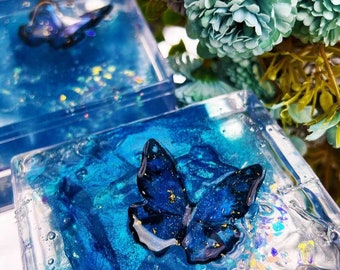 Slime con purpurina de mariposa: juguete elástico para aliviar el estrés
