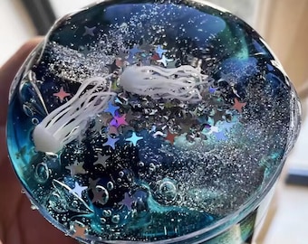 Deep Sea Slime/Silent Sea Clear Slime/Jellyfish Slime/Slime Toy/Stretchy Slime/Stress Relief Toy/Handmade Slime/Foaming Adheseve