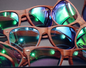 Personalized Walnut Wood Sunglasses, Engraved Sunglasses, Wooden Box, Men Gift, Groomsmen Gift, Bachelor Party Sunglasses, Party Sunglasses