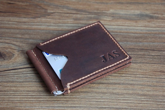 Money Clip Wallet Personalized Leather Wallet Groomsmen Gift - Etsy