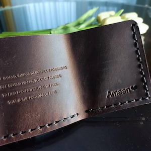The Secret Life of Walter Mitty---Wallet, Men&#39;s Leather Trifold Wallet, Groomsmen Gifts, Minimalist Men&#39;s Travel Wallets Wallets for men
