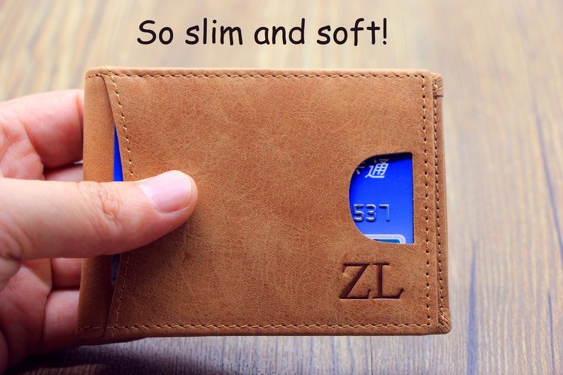 Slim Wallet For Men Personalized Wallet Money Clip Etsy