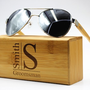 Engraved Aviator Sunglasses; Goggles; Groomsmen Gift; Wedding Gift; Men's Sunglasses; Father's Gift; Christmas Gift; Personalized Groom Gift