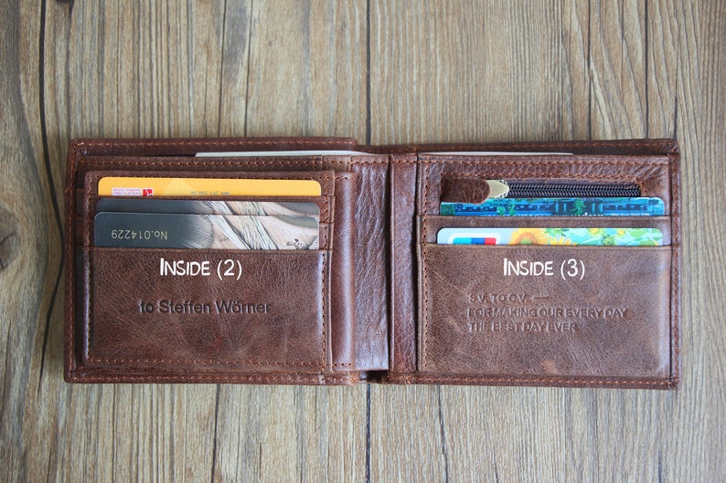 Personalized Wallet; Anniversary Gift for Men; Father/'s Day Gift; Xmas Gift; Graduation Gift; groomsmen gifts; Christmas Gift; Men/'s Wallet