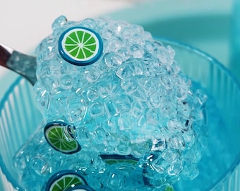Cold summer refreshing Slime/Lime Slime/Slime Toy/Stretchy Slime/Stress Relief Toy/Ice lime Slime/Fruit Foaming Adheseve/Foam slime