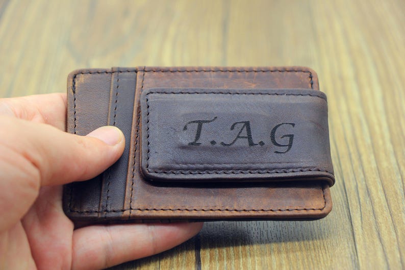 Minimalist Money Clip Wallet Personalized Money Clip Clip Wallet Christmas Gift Birthday Gift Super Thin Wallet Groomsmen Gifts - 